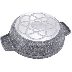 تابه چدنی دو دسته درب دار سایز 24 پیلو مدل Happy